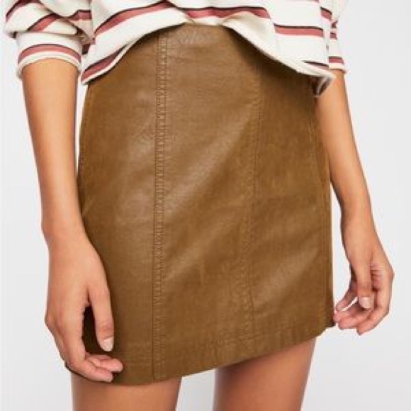 Free People Vegan Leather Skirt - Picture 2 of 5